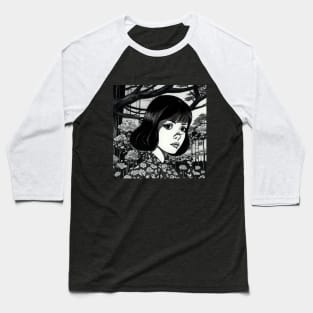 Black and white portrait of woman Baseball T-Shirt